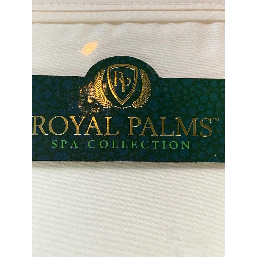 Royal Palms Spa‎ Collection King Pillowcases 2 Pack Ivory Luxury Microfiber NEW
